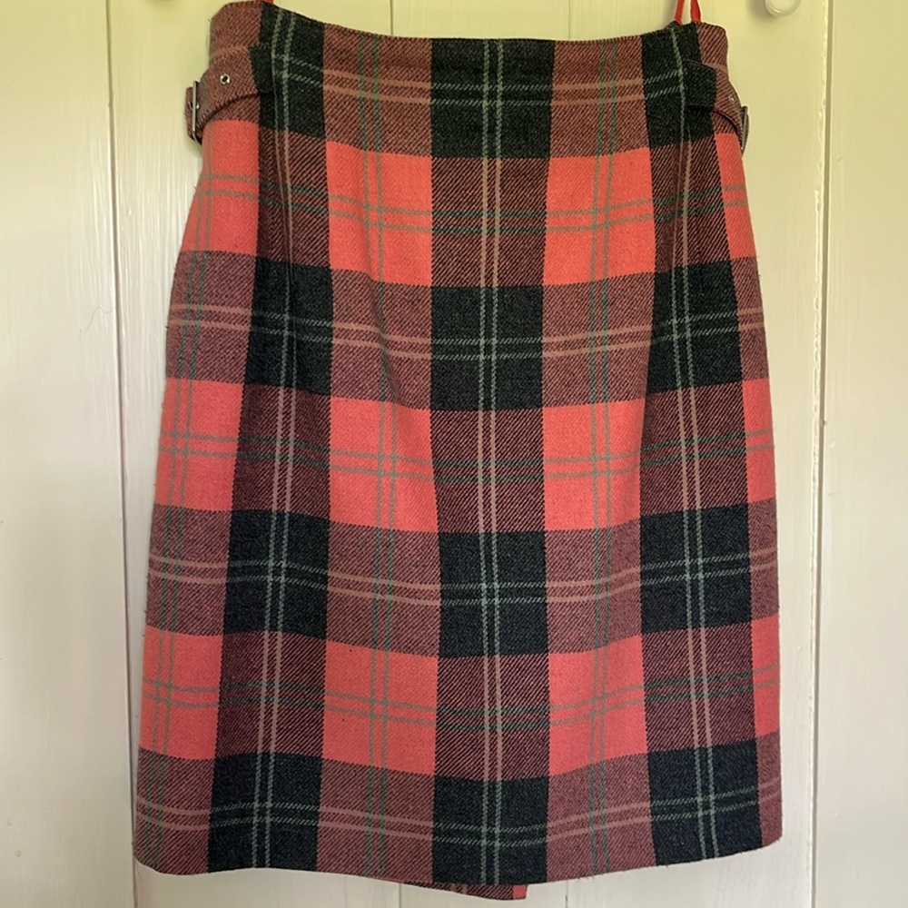 Vintage Viventy Plaid Wool Skirt